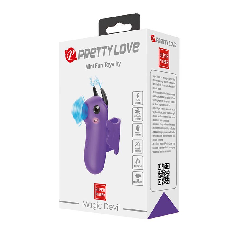 PRETTY LOVE - ESTIMULADOR DE DEDOS RECARREGÁVEL ROXO MAGIC DEVIL - Image 2