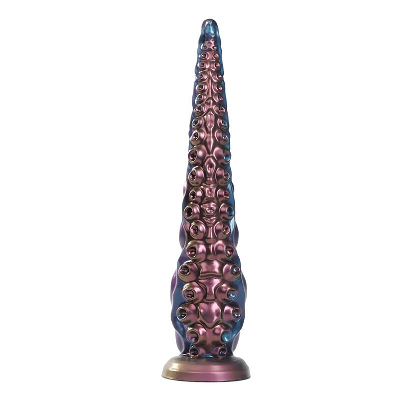 POWER MONSTERS - DILDO DE SILICONE FANTASIA TRICOLOR COM TENTÁCULOS ABISSAIS 46 CM Ø 7 CM - Image 4