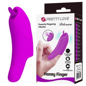 PRETTY LOVE – VIBRADOR DE DEDO RECARREGÁVEL PETERSON HONEY FINGER ROXO