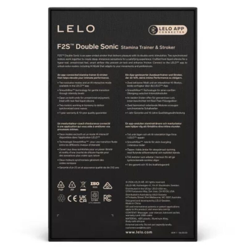 LELO - F2S DUPLO SÔNICO PARA HOMENS COM DUPLA ESTIMULAÇÃO SÔNICA AZUL-PETRÓLEO - Image 5
