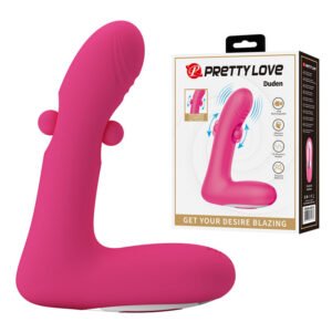 PRETTY LOVE – DUDEN VIBRADOR DE SILICONE RECARREGÁVEL COM 12 MODOS DE VIBRAÇÃO E 3 MODOS DE BALANÇO, ROSA.