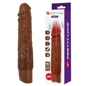 PRETTY LOVE – KESSLER VIBRADOR REALISTA COM 10 MODOS DE VIBRAÇÃO E 10 INTENSIDADES, 22 CM, MARROM