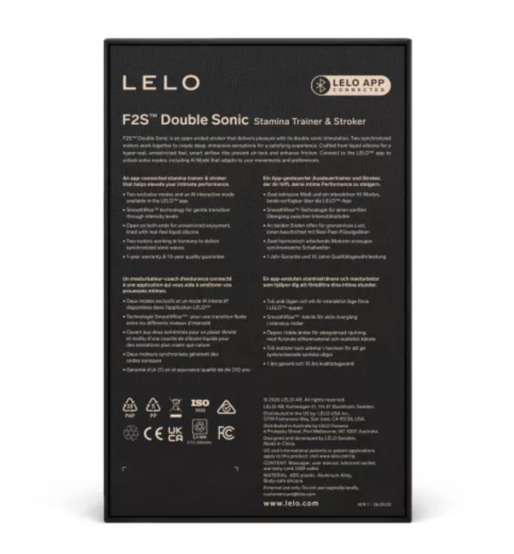 LELO - F2S DUPLO SÔNICO MASCULINO COM DUPLA ESTIMULAÇÃO SÔNICA VERMELHO - Image 4