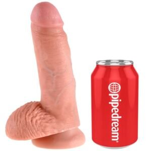 KING COCK – 7 CARNE DE DILDO COM BOLAS 17.8 CM
