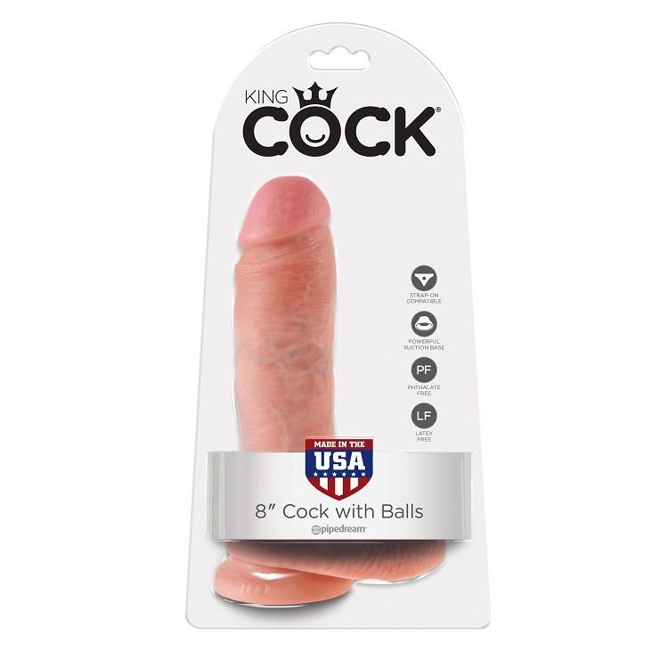 KING COCK - 8 CARNE DE DILDO COM BOLAS 20.3 CM - Image 2