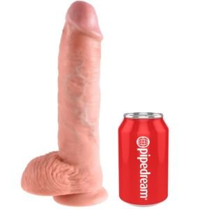KING COCK – 10 CARNE DE DILDO COM BOLAS 26.5 CM