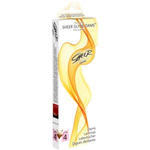 SHEER GLYDE – DAMS LAMINAS LÁTEX SEXO ORAL MORANGO