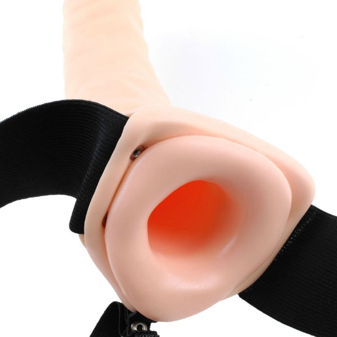 FETISH FANTASY SERIES - 19 CM VIBRATÓRIO OCO STRAP-ON MARROM - Image 5