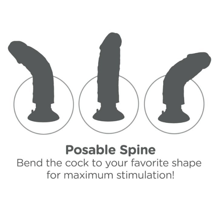 KING COCK - DILDO VIBRADOR COM TESTÍCULOS 17.78 CM NATURAL - Image 5