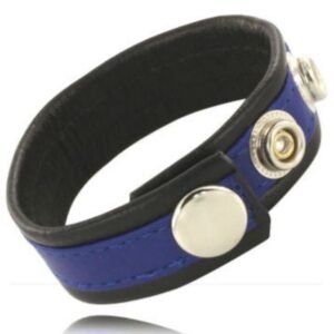 LEATHER BODY – CINTA DE COURO AJUSTVEL PARA PÊNIS AZUL-PRETO