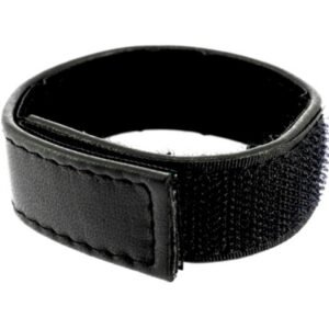 LEATHER BODY – CINTA DE COURO AJUSTVEL COM VELCRO PARA PÊNIS PRETO