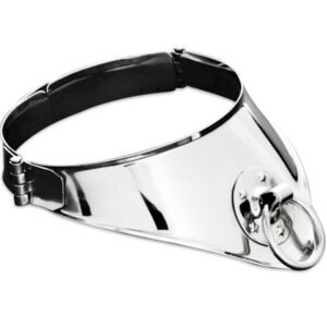 METAL HARD – COLAR DE RETENO COM ANEL E CADEADO 12,5 CM