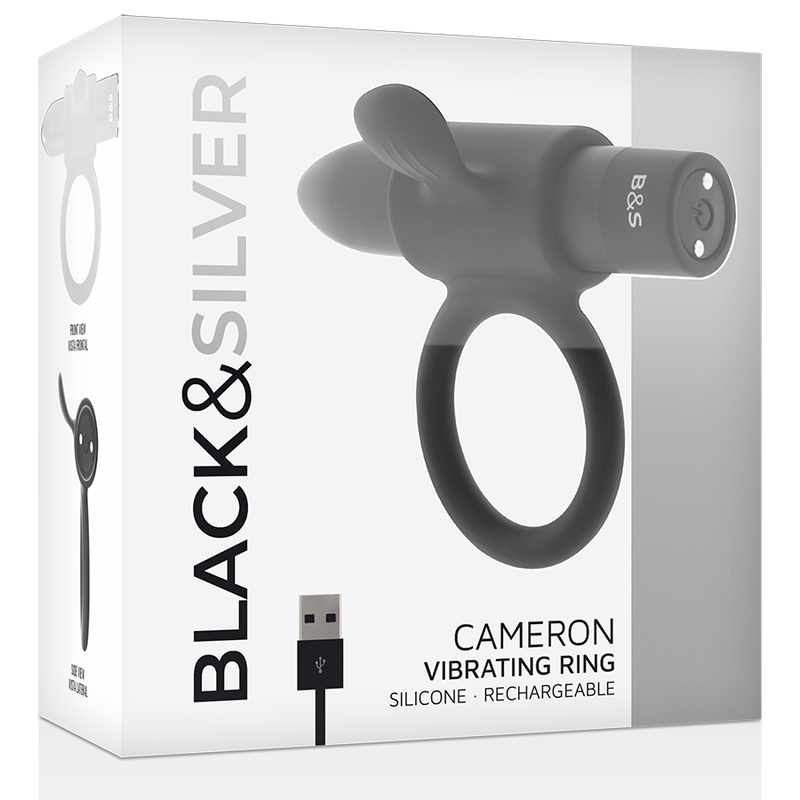 BLACK&SILVER - ANEL RECARREGÁVEL CAMERON PRETO - Image 5