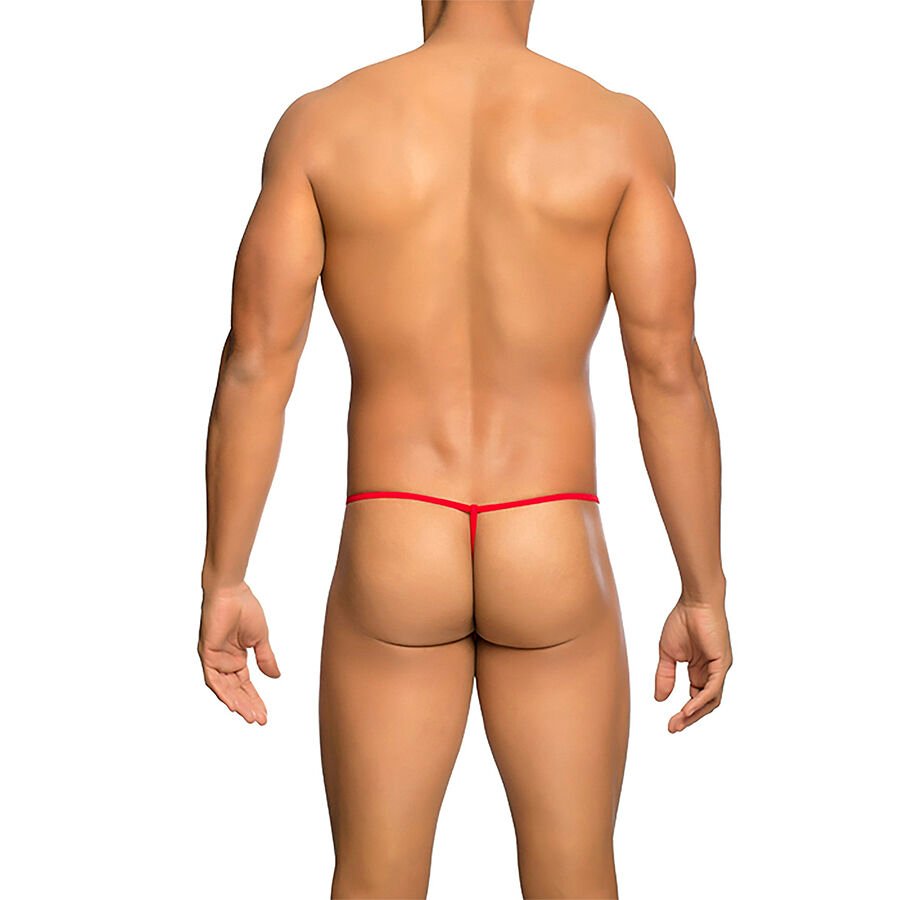 MOB - TANGA TRANSPARENTE VERMELHA EM FORMATO DE T TAMANHO L/XL - Image 3