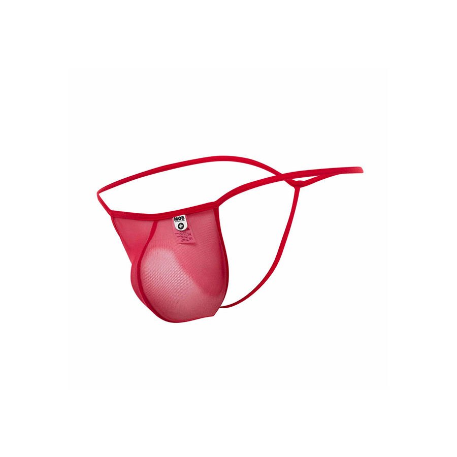 MOB - TANGA TRANSPARENTE VERMELHA EM FORMATO DE T TAMANHO L/XL - Image 4