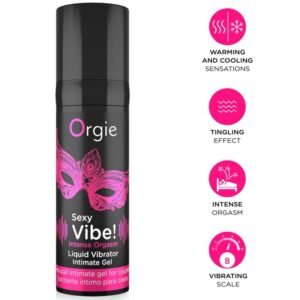 ORGIE – VIBRAÇÃO SEXY! ORGASMO INTENSO, MÚLTIPLAS SENSAÇÕES, GEL ÍNTIMO 15 ML