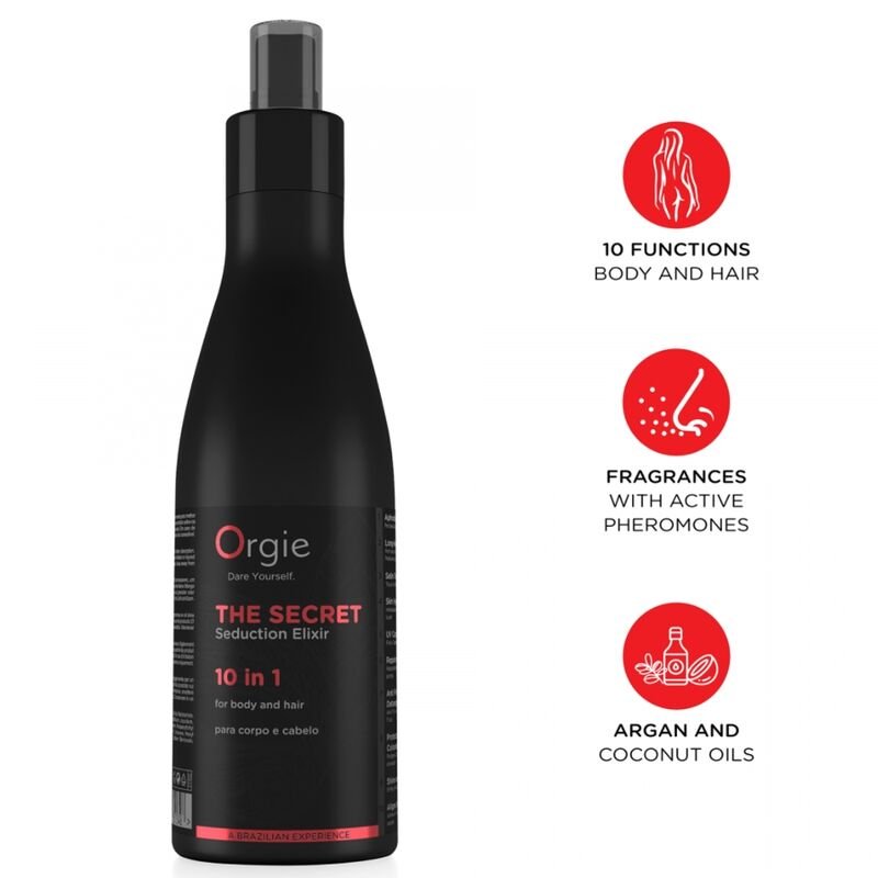 ORGIE - O ELIXIR SECRETO DA SEDUÇÃO 10 EM 1 LOÇÃO PARA CORPO E CABELO 200 ML