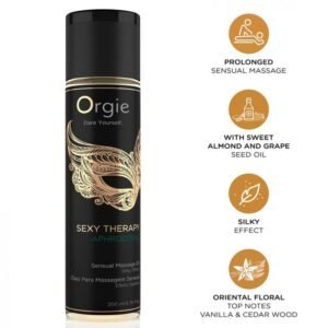 ORGIE – ÓLEO DE MASSAGEM SENSUAL AFRODISÍACO PARA TERAPIA SEXUAL 200 ML