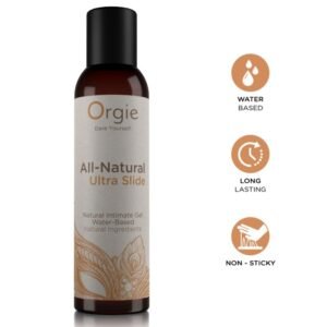 ORGIE – GEL ÍNTIMO À BASE DE ÁGUA ULTRA DESLIZANTE, TOTALMENTE NATURAL, 150 ML