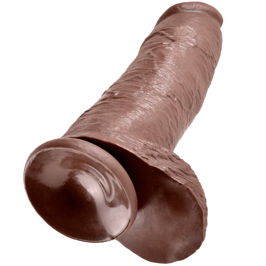 KING COCK - DILDO CASTANHO COM BOLAS 30.48 CM - Image 4