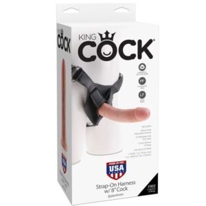 KING COCK – HARNESS COM PÊNIS NATURAL REALISTA 20,3 CM